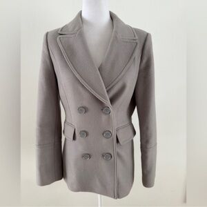 Armani Exchange Double-Breasted Wool Coat in Blend Gray